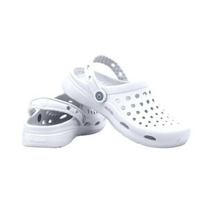 Joybees Active Clog Adult for Women Walking Supportive Clog Sandal White Size 6